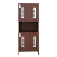 【IDEA】復古棕紅實木雙層收納透氣鞋櫃(置物鞋櫃)
