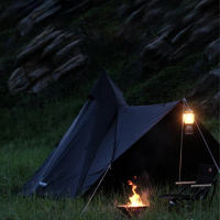 Vidalido Black Outdoor Camping Indian Pyramid Tent Sunscreen Double Rainproof Diablo Minaret In High Quality 2colors