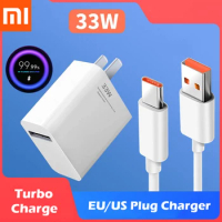 xiaomi 33W charger EU US fast charge Charger Adapter For Xiaomi Mi 11 10 Lite Pad 5 Redmi Note K40 Fast Charging Type C Cable