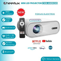 Cheerlux C10N Android 13 Netflix Certified 3800 Lumens 1080P FHD HDR10 Electric Focus
