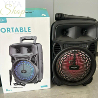 YIYASHOPลำโพงบลูทูธ GTS-2450 ขนาด 8 นิ้ว ให้เสียงคมชัดและคุณภาพดี พร้อมไมโครโฟนแบบมีสาย