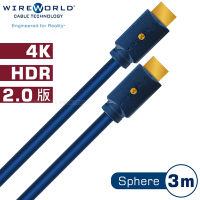 WIREWORLD SPHERE 4K HDMI影音傳輸線 2.0版規格 - 3M