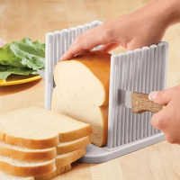 1pc Foldable Adjustable Toaster Slicer for Homemade Bread - Easy Bread Cutting Guide and Kitchen Baking Tool,Kitchen Accessory