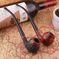 Top Quality Long Type Briar Wood Tobacco Pipe Narguile Handmade Cigarette Smoke Pipe Cigarette Holder Detachable Pipe For Mens