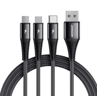 JOYROOM - 3合1 快速充電線 iPhone / Type C / Micro 120cm/ 黑色