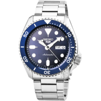 【SEIKO 精工】精工次世代5號機械鋼帶腕錶-藍水鬼(SBSA001 日本國內版)