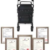 JXB Super Light Sample Custom Large Portable Folding Baby Siege Wagon Stroller For Four Babies