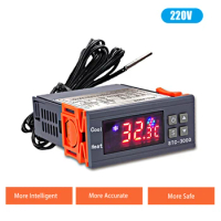 STC-3000 Digital Temperature Switch Controller ℃ ℉ Display Heating Cooling Temp Control Thermostat for Fridge Hatching