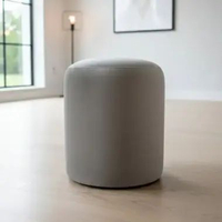 KURSI STOOL / STOOL KANVAS TANPA KAKI / SOFA STOOLS / STOOL BULAT / SOFA PUFF Beludru Milky