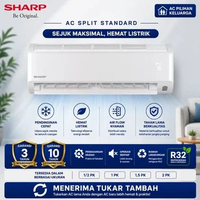 AC SHARP 1/2PK AHA05DEY - LED INDIKATOR - R3 - GARANSI RESMI + PASANG
