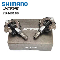 Shimano MTB Bike Pedal XTR PD-M9100 XT Self-locking Pedal With SH51 Cleats for Mountain Bicycle Cross-country Race Cycling Parts