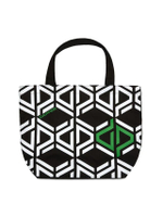 กระเป๋าถือผ้าคอตตอนแคนวาส DP Hexagon Monogram สีดำ (BMT B2 1002)