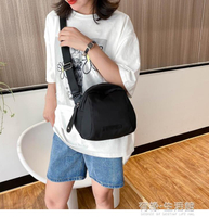 ins紅人潮百搭單肩斜背牛津尼龍布包防水男女復古貝殼包 99購物節