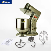 AST-B10S Electric Stand Mixer for Kitchen Planetary Food Mixer with Cover Dough Hook Flat Beater Wire Whip 5/7/10 Liters S.steel