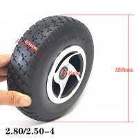 New Practical Tire Scooters Parts Black Equipment Parts Polyurethane Portable Repair Scooters 2.80/2.50-4 Tires