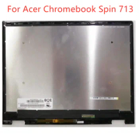 13.5“ For Acer Chromebook Spin 713 CP713-2W CP713-3W N19Q5 LCD Touch Screen Digitizer Assembly QHD 2256X1504 40 Pins eDP