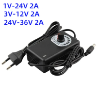 Adjustable Power Supply Converter DC 3V 5V 9V 12V 24V 36V 2A 220V EU To 3 9 12 24 36 V Volt Power Adapter 1A 2A SMPS Source