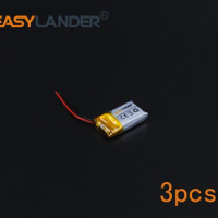 3pcs 3.7V 60mAh 401015 Polymer Li-ion Battery For bluetooth headset Bracelet Wrist Watch pen PSP PDA MP3/MP4/Game Player mouse