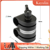Kayulin Multifunction Adjustable 15mm Dual Rod Clamp Adapter With ARRI Rosette For standard 15mm rod pole tube