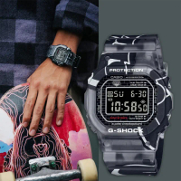 【CASIO 卡西歐】G-SHOCK 原創塗鴉藝術手錶 送禮 禮物 推薦(DW-5000SS-1)
