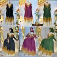 SHR SPECIAL KIDS • GAMIS DRESS ANAK CANTIK MOTIF ELEGAN ANGGUN BAHAN PREMIUM MEWAH WARNA HIJAU SIZE 