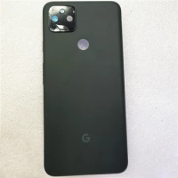 For Google Pixel 5A 5G Metal Battery Cover Rear Door Housing Back Case With Camera Lens Frame Replacement Parts