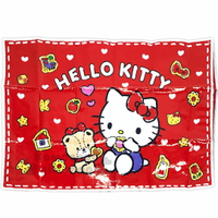 小禮堂 Hello Kitty 單人野餐墊《紅.吃餅乾》60x90cm.防塵墊