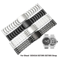 22mm 24mm 26mm 28mm 30mm Stainless Steel Watch Strap For Diesel DZ4316 DZ7395 DZ7305 Men Metal Solid Wrist Band Bracelet
