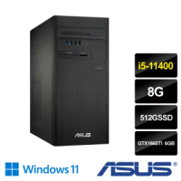 【ASUS 華碩】H-S700TC-511400003W 電競獨顯電腦(I5-11400/8G/512G SSD/1660TI-6G/W11)