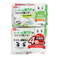 【LEC】日本 激落君 廚房用濕紙巾(20抽x4包)