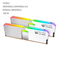 【獨家！另享10%回饋】曜越 鋼影 TOUGHRAM XG RGB 記憶體 DDR4 3600MHz/4000MHz/4400MHz/4600MHz 16GB(8GBx2)/白色