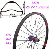 Boost Inner width 30mm Mtb axle mountain disc wheelset sealed bearing inch six hole rim 26 27.5 29 wheels bike