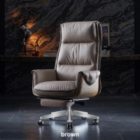 High Back Office PU Luxury Armchair Leather Swivel Computer Desk Chair Executive Office Adjustable Ergonomic Gaming Chair