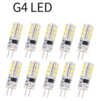 10pcs G4 Led Bulb 2W 3W 5W 9W 10W 12W 15W 12V/AC220V 3014SMD 24led Silicone Lamp Warm white/White l 360 Degree Angle LED Light