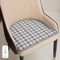 簡約現代薄款四季通用皮椅墊輕奢餐椅墊家用防滑馬蹄形坐墊定做