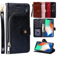 Zipper Cover For On TCL 20SE Wallet Case Fit TCL 20R Bremen Flip Coque TCL 20AX 5G Buckle Luxury Shell Soft Cape