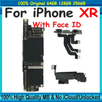 Motherboard For iPhone XR With Face ID Unlocked 64GB 128GB 256GB Original Logic Main board Placa For iPhone XR OS System
