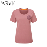 【RAB】Stance 3 Peaks Tee 透氣短袖有機棉T恤 女款 淺石楠 #QCB62