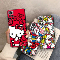 Phone Case for Redmi 12C 10C 9A 9C K40 Note 11 12 10 9S 8 7 Pro Silicone Funda Lovely Hello Kitty