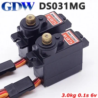 GDW DS031MG 9g 12g Metal Gear Micro Mini Digital Servo High Speed Angle 180 for 450 Helicopter Fix-wing RC Auto Robot Arm