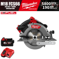 Milwaukee M18 FCS66/2732 Kit M18 FUEL™ Brushless Cordless 190MM Circular Saw 18V Power Tools 5800RPM With Battery Charger