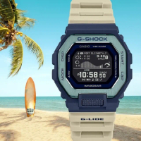 【CASIO 卡西歐】潮汐日光月相 LCD寬錶面 智慧藍芽電子錶(GBX-100TT-2)