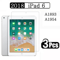 (3 Packs) Tempered Glass For Apple iPad 9.7 2018 6th Generation A1893 A1954 Full Coverage Tablet Screen Protector Film