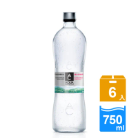 【AQUACarpatica喀爾巴阡】天然氣泡礦泉水玻璃瓶裝750mlx6入/箱(天然氣泡水/官方直營/羅馬尼亞原裝進口)