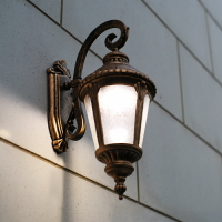 復古室外壁燈歐式防水戶外創意庭院燈美式陽臺外墻壁燈四葉草壁燈