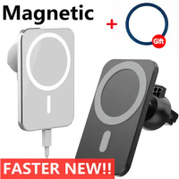 15W Magnetic Wireless Car Charger Vent Mount for MacSafe Case iPhone 13/13 Pro Max/14/12 Pro Max Mini Magnet Phone Holder Stand
