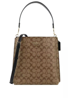 Coach Coach Mollie Bucket Bag In Signature Canvas - Brown/Black