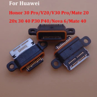 10Pcs Usb Charging Port Connector For Huawei Honor 30 Pro/V20/V30 Pro/Mate 20 20x 30 40 P30 P40/Nova 6/Mate 40 Charger Jack Plug