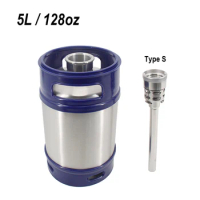 Plastic Handle Bottom Mini Keg 5L/128OZ with Type S Spear Single Wall Portable Ball Lock Spear Works Craft Beverage