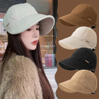 หมวกกันแดดผู้หญิงแบบใหม่สไตล์เดียวกับ Jia Le Zhuo หมวกเบสบอลพับได้ ป้องกัน UV หมวกแหลมแฟชั่นเกาหลี ป